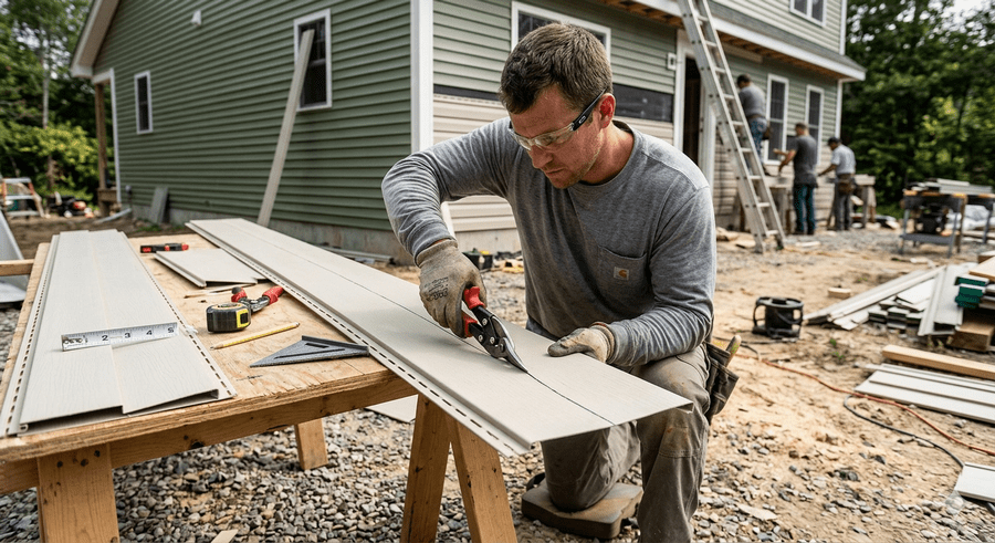 cutting vinyl siding