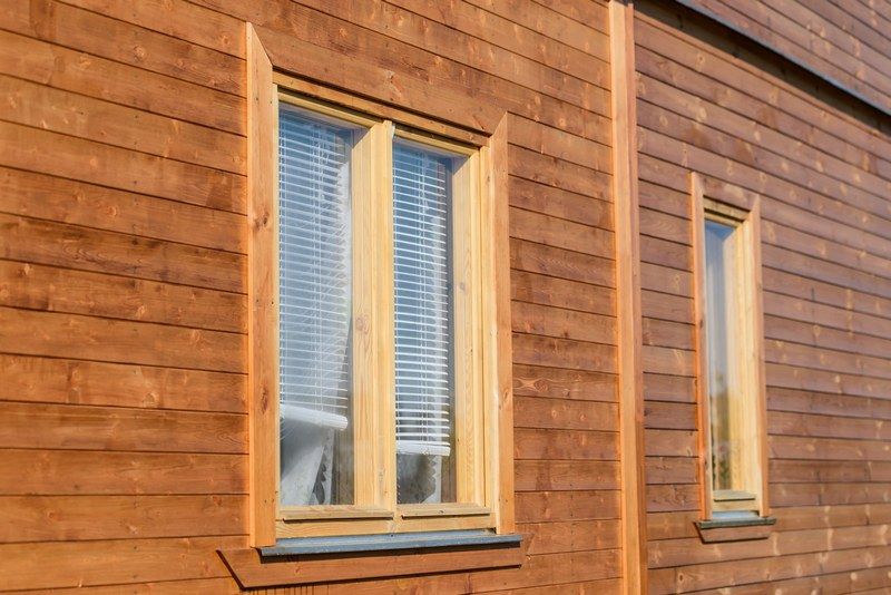 wooden clapboard siding
